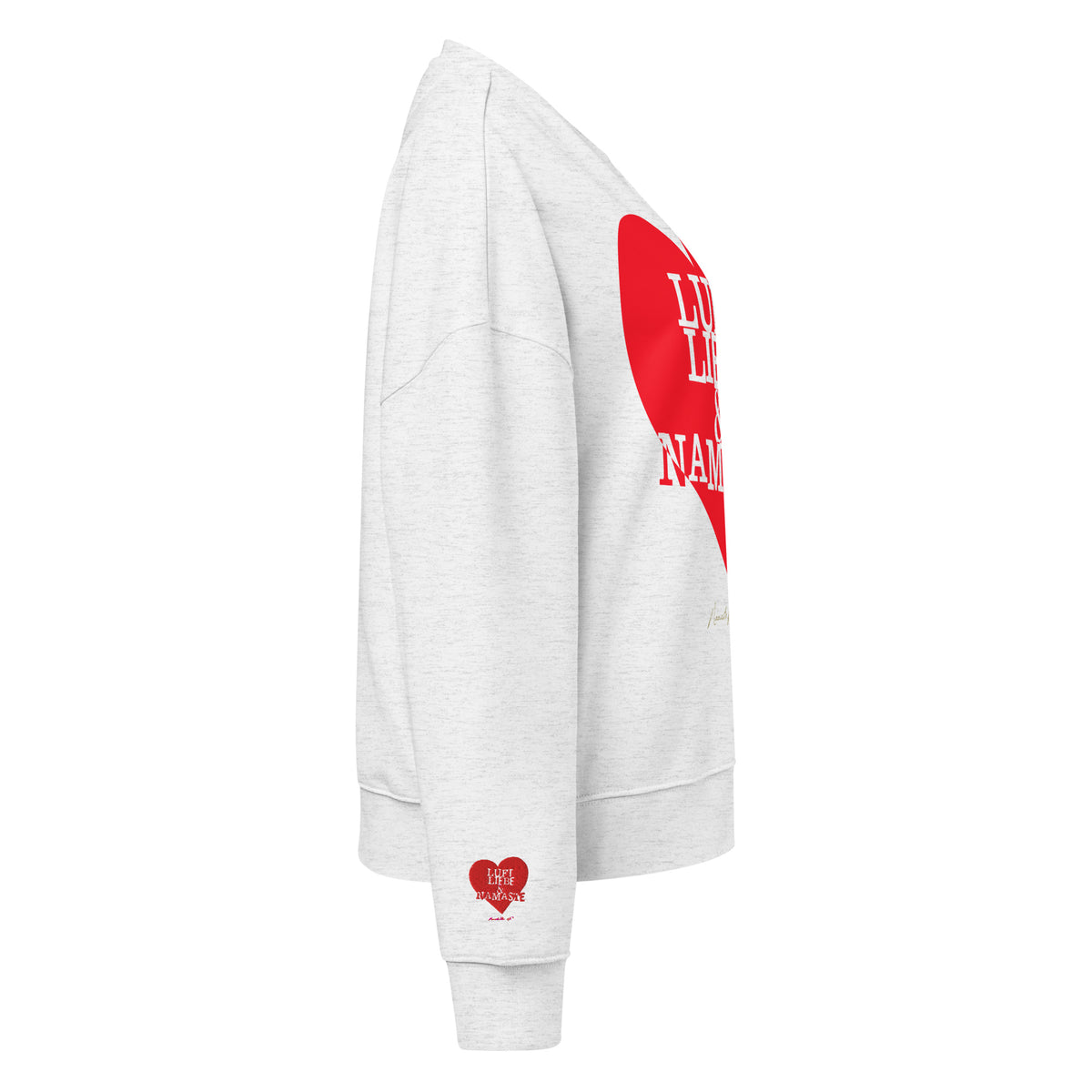 Luft. Liebe. Namaste. - Bio-Pullover mit Rundhalsausschnitt